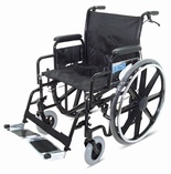 Folding Heavy Duty Extra Wide Steel Wheelchair